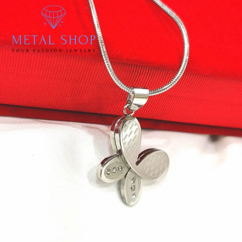 Kalung Titanium Wanita Butterfly Anti Karat