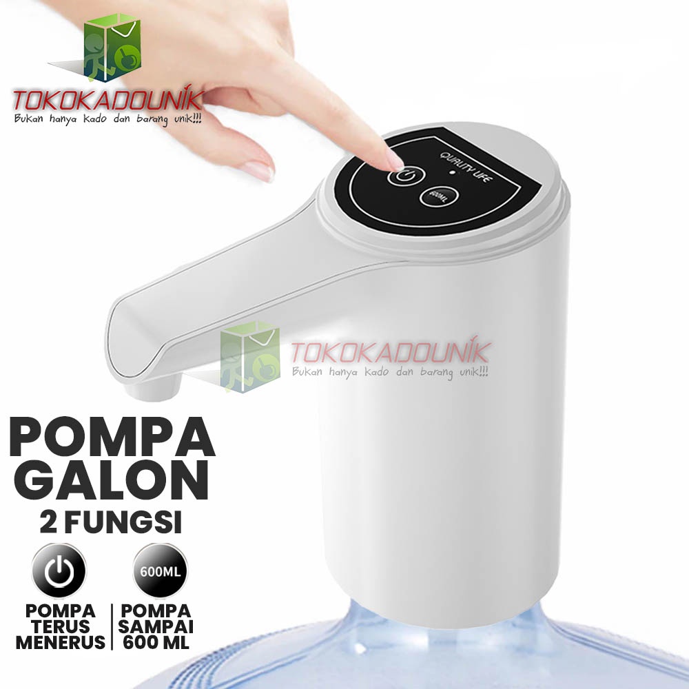 Pompa Air Minum Galon Elektrik USB Versi 3 - 2 Tombol 600 Ml Dan On/Off RANDOM