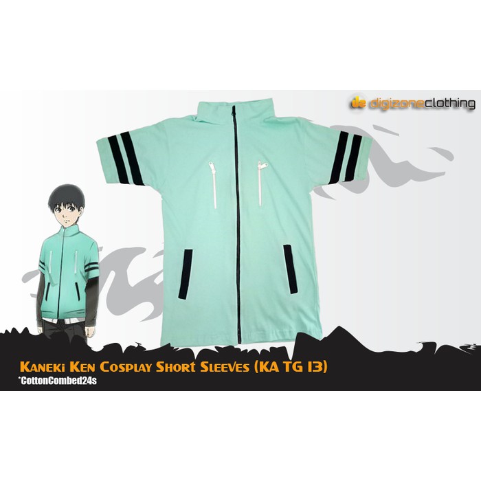 Kaos Pria Anime Tokyo Ghoul Kaneki ken Cosplay Tosca Short Sleeves - KA TG 13