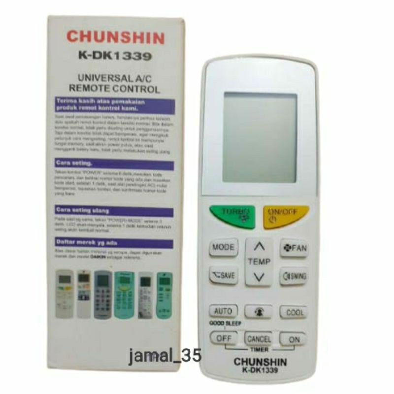 REMOTE REMOT AC DAIKIN TURBO MULTI K-DK1439 CHUNSHIN