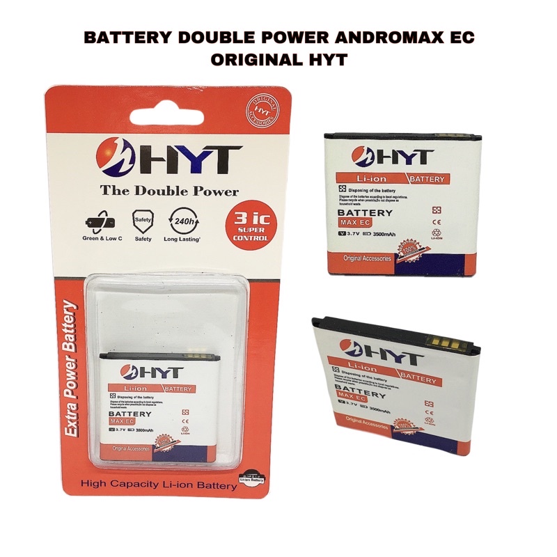 BATTERY BATERAI DOUBLE POWER ANDROMAX EC ORIGINAL HYT