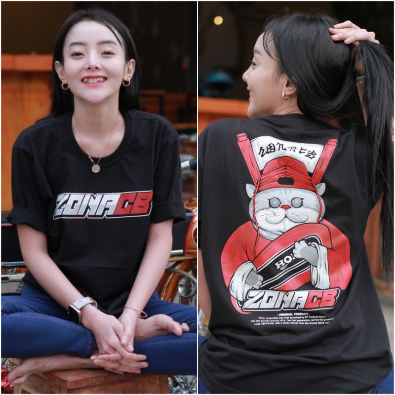 kaos zona cb original / kaos honda hedon desain japan / kaos racing herex squad gank
