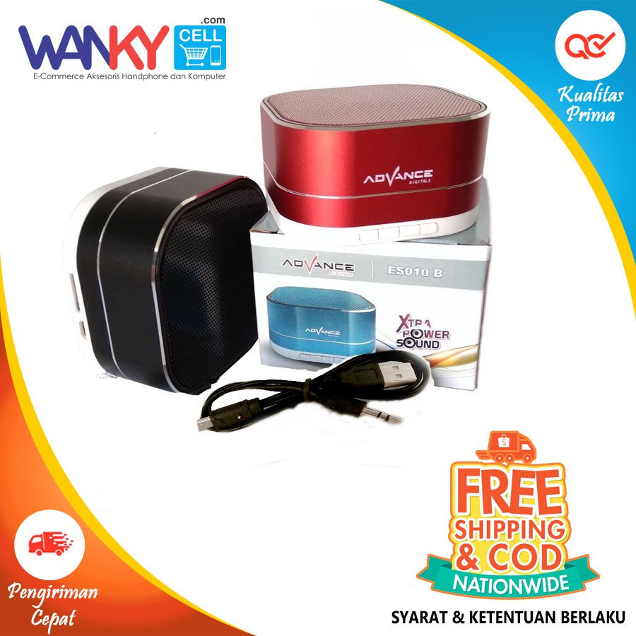 Speaker Portable Music Bluetooth Mp3 Player Box Advance ES010 B Xtra Power Sound