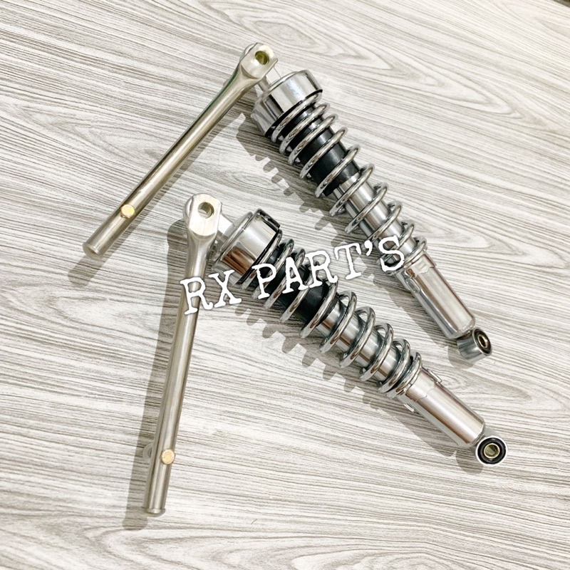SHOCK SOK SHOK BELAKANG RX KING RX K RXKING CHROME + BEHEL / BEGEL SAMPING LURUS CHROME