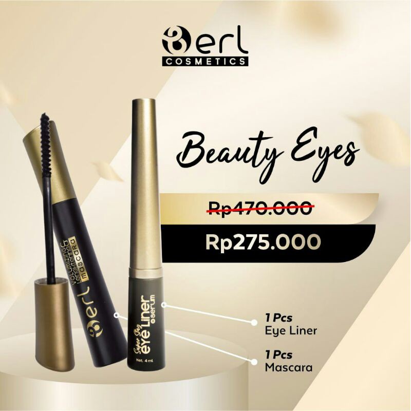 Jual PAKET BEAUTY EYES mascara eyeliner super stay B ERL tahan lama