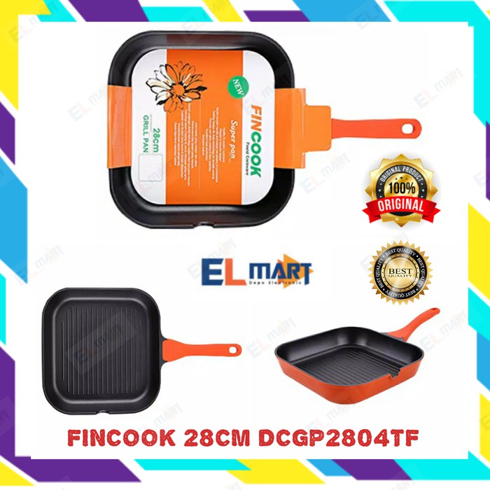 FINCOOK super grill pan 28cm DCGP2804TF wajan anti lengket induksi