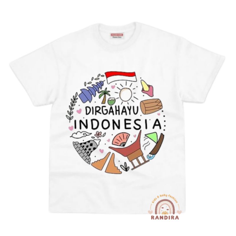 BAJU ANAK KAOS ANAK HUT RI 77 TERBARU BAHAN PREMIUM
