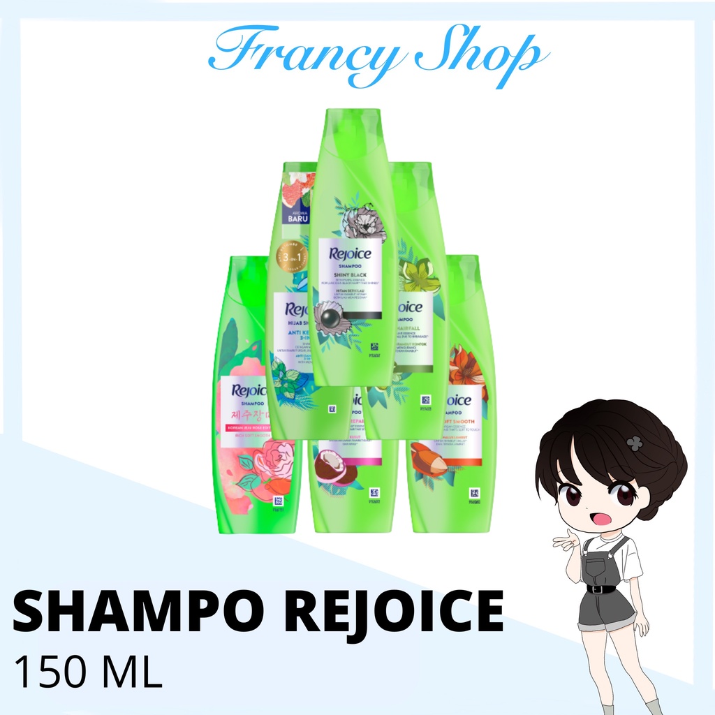 Shampoo Rejoice 3 in 1 Rich Soft Smooth Sampo Rambut Halus Lembut / Anti Ketombe Hijab Menthol / Kor