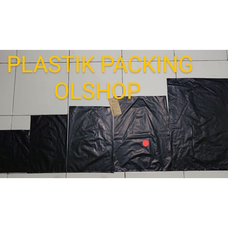 TERMURAH!!! PLASTIK ONLINE SHOP HITAM DAN SILVER ( 1pcs ) ECER DAN GROSIR PLASTIK OLSHOP PLASTIK PACKING FASHION DLL