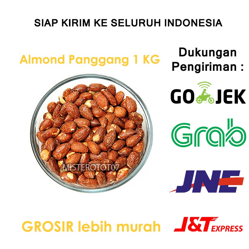 

almond panggang original / roasted almond plain 1 KG