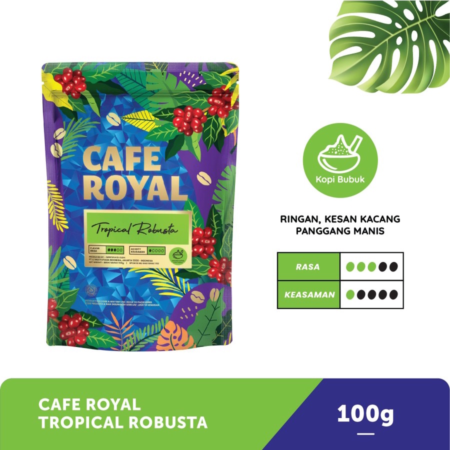 

CAFE ROYAL Tropical Robusta Kopi Bubuk 100g - CafeRoyal Coffee Ground