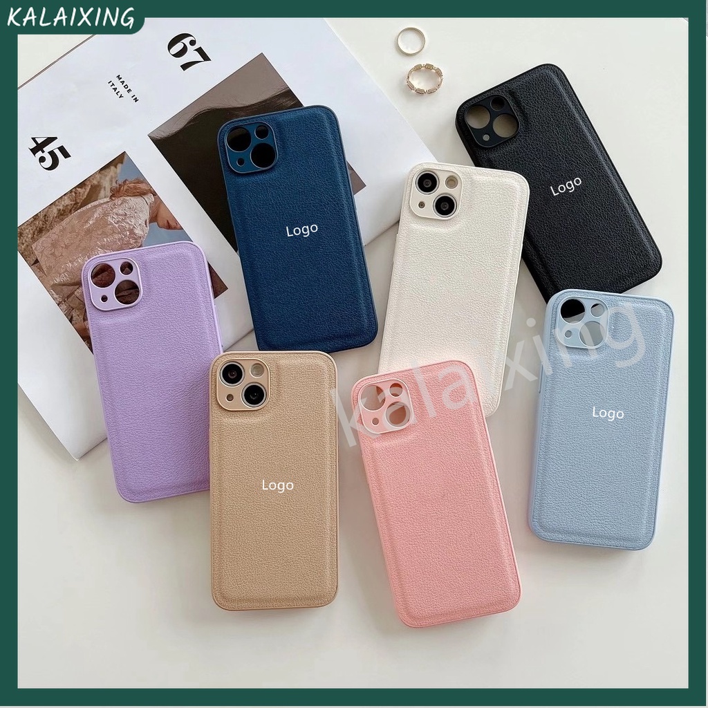 Sqaure Case Pelindung Lensa Anti Sidik Jari Bahan Kulit PU Untuk iPhone 13 11 Pro Max XR