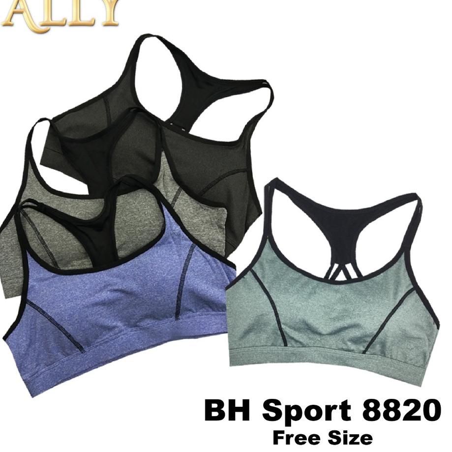 Miliki sekarang... TALLY Sport Bra Bahan Rajut Busa Tipis CUP B/C Miniset Olahraga BH 8820