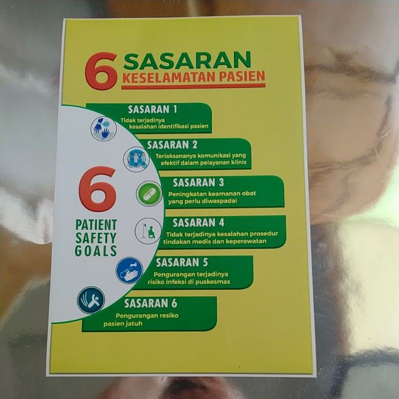 Stiker Cromo 6 Sasaran Keselamatan Pasien