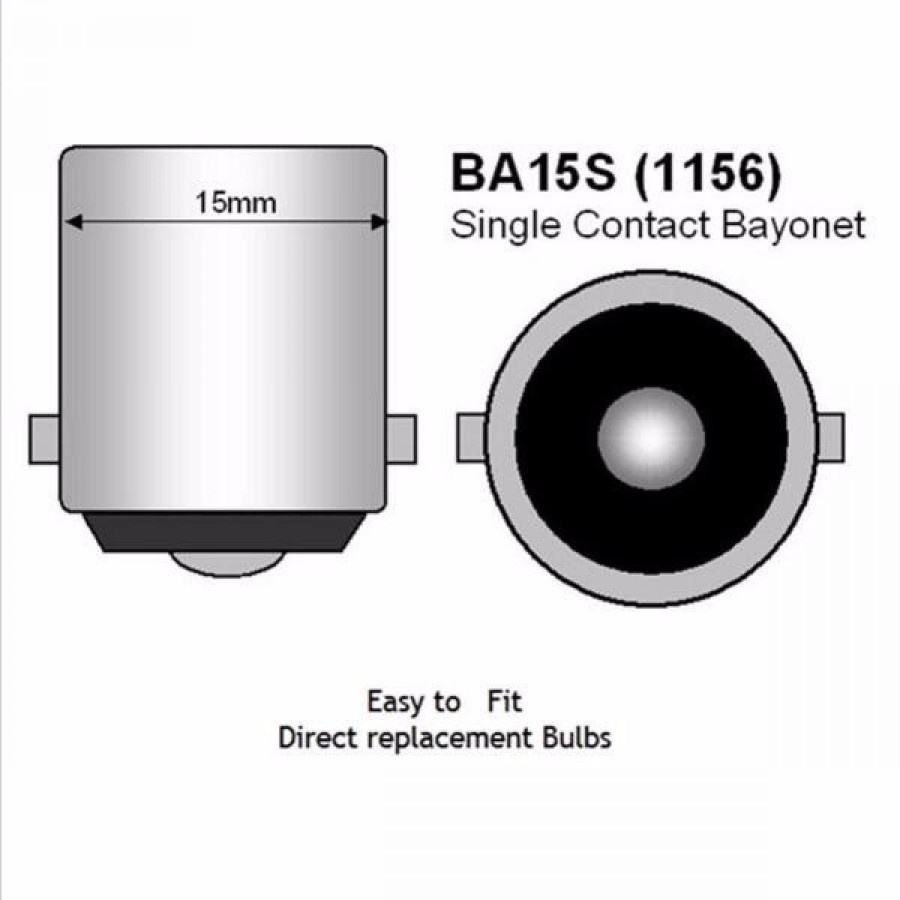 Lampu LED Rem Mobil 1156 13 SMD 5050 5W 2 PCS - White