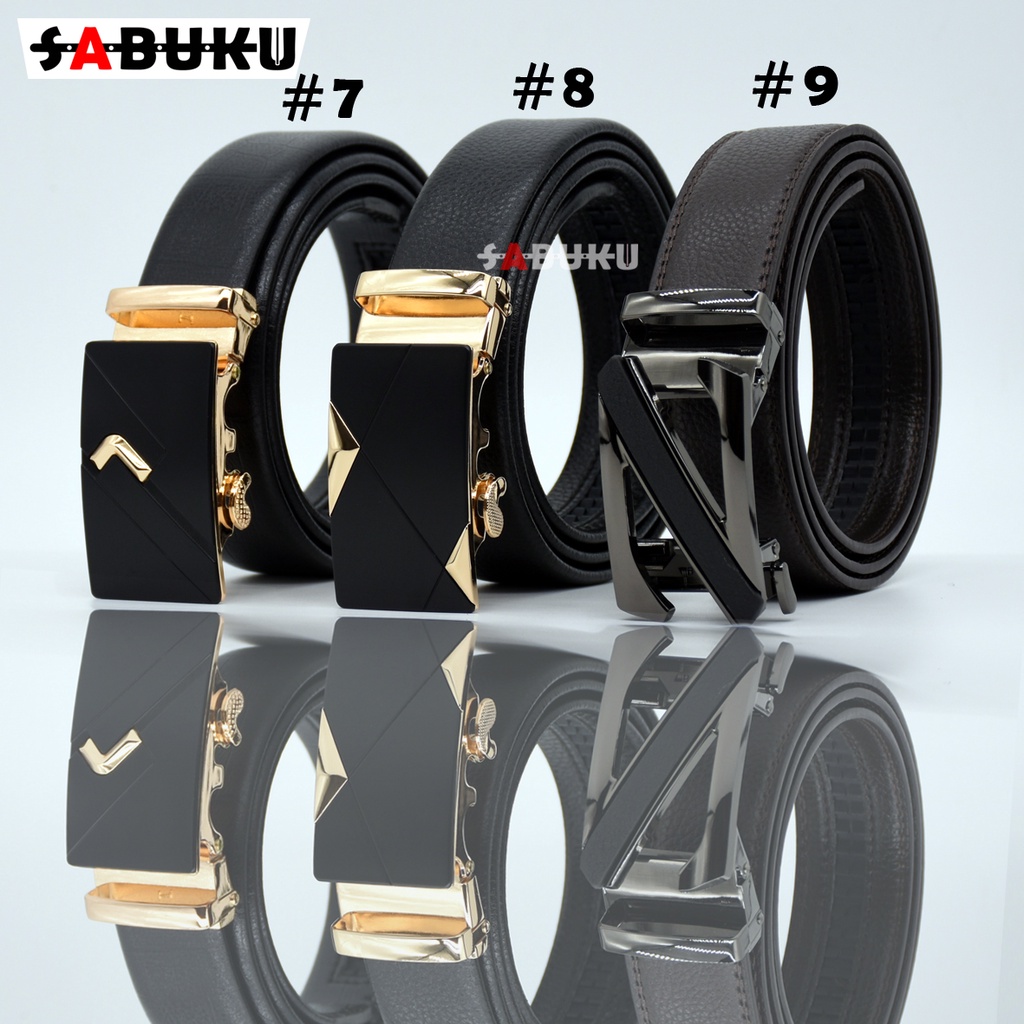 [S&amp;K] Ikat Pinggang Pria Model Rel Otomatis Gesper Pria Sabuk Mewah Men Belt-SK017