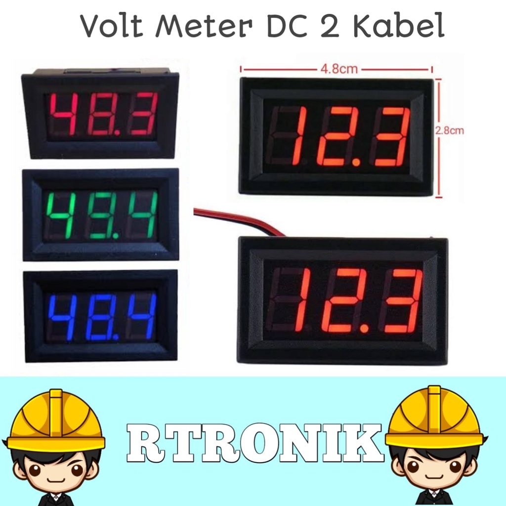 volt meter mini digital dc 4.5-30v voltmeter digital 0.56 inch 2 wire