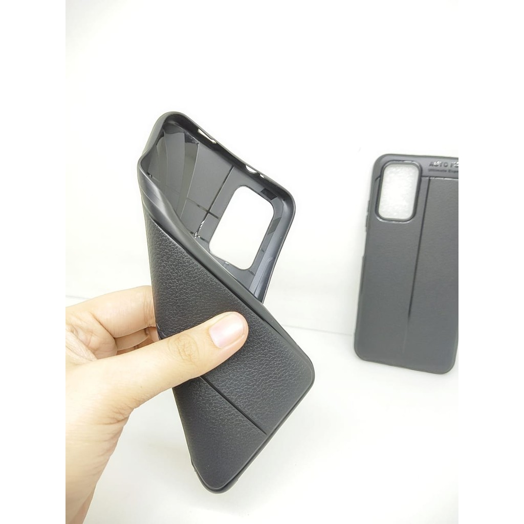 AutoFokus Xiaomi Poco M3 6.53 inchi Leather Soft Case AUTOFOCUS Motif Kulit Jeruk