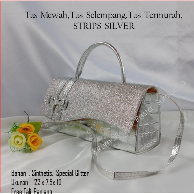 Tas Mewah,Tas Selempang,Tas Termurah,STRIPS SILVER