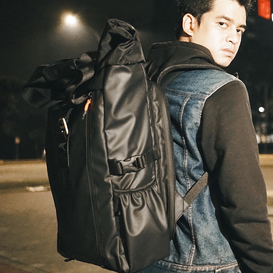 LANSPRESADO BLACK |ManNeedMe x URBAN| Tas Ransel Pria Wanita Tas Backpack ORIGINAL