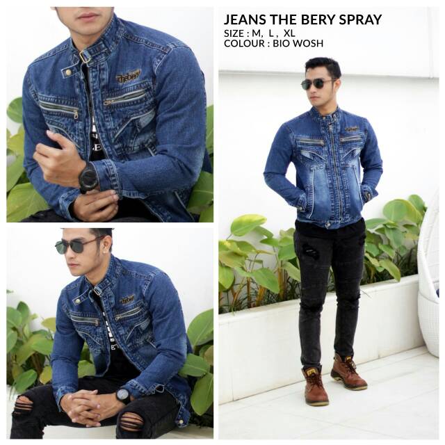 Jaket jeans pria original/jaket jaens seleting pria/jaket jeans the berry
