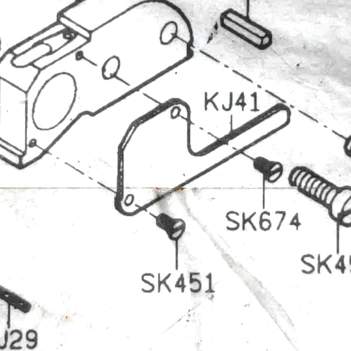 KJ41 Tutup Bola-Bola Ayunan Looper Atas - Mesin Jahit Obras 737 - 747 - 700F