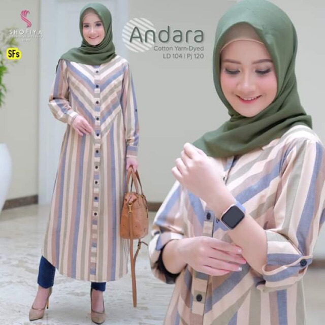 ANDARA TUNIK ANDARA LONG TUNIK ANDARA KEMEJA LONG KEMEJA SALUR KEMEJA ORI SHOFIYA BUSUI TUNIK BUSUI