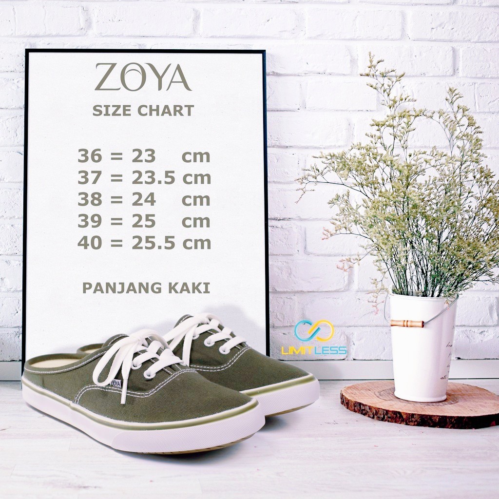 Sepatu Wanita Canvas ZOYA Original Sepatu Kanvas Wanita Putih Zoya Casual Terbaru Sneakers Perempuan