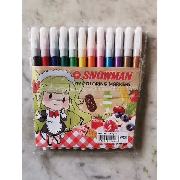 

spidol 12 warna snowman