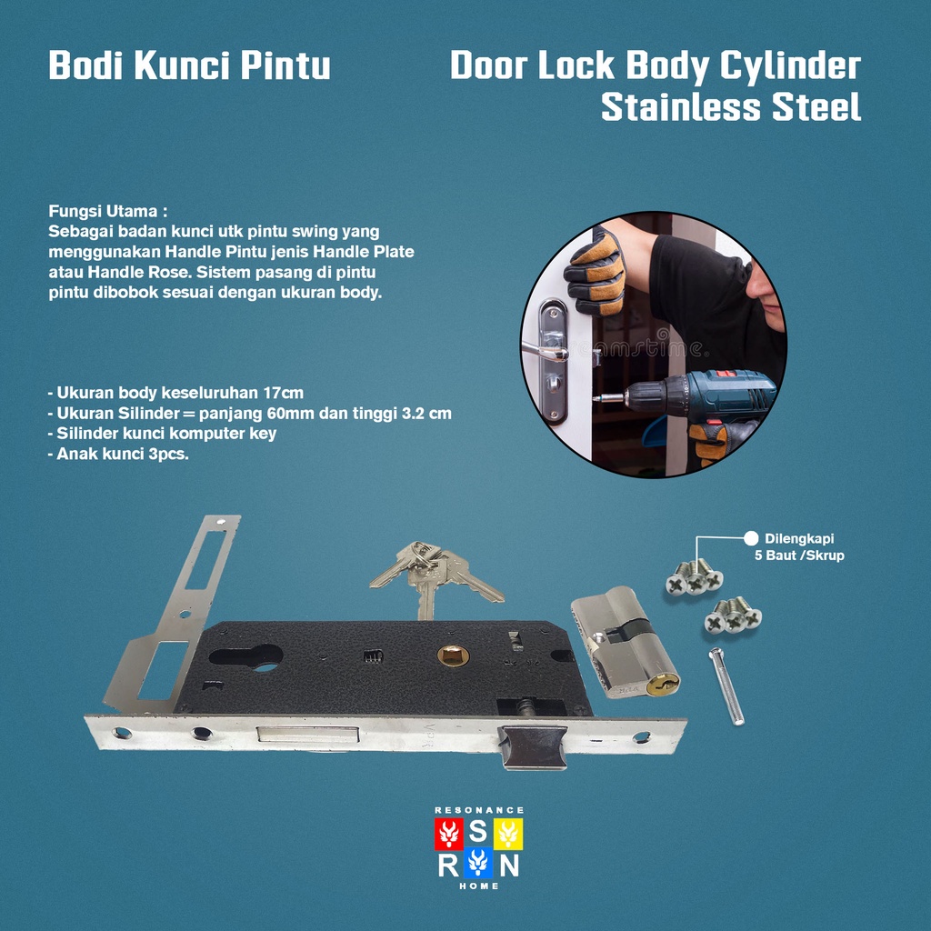 Bodi Kunci Lidah Pintu Tanggung Rumah AMANI Resonance Home