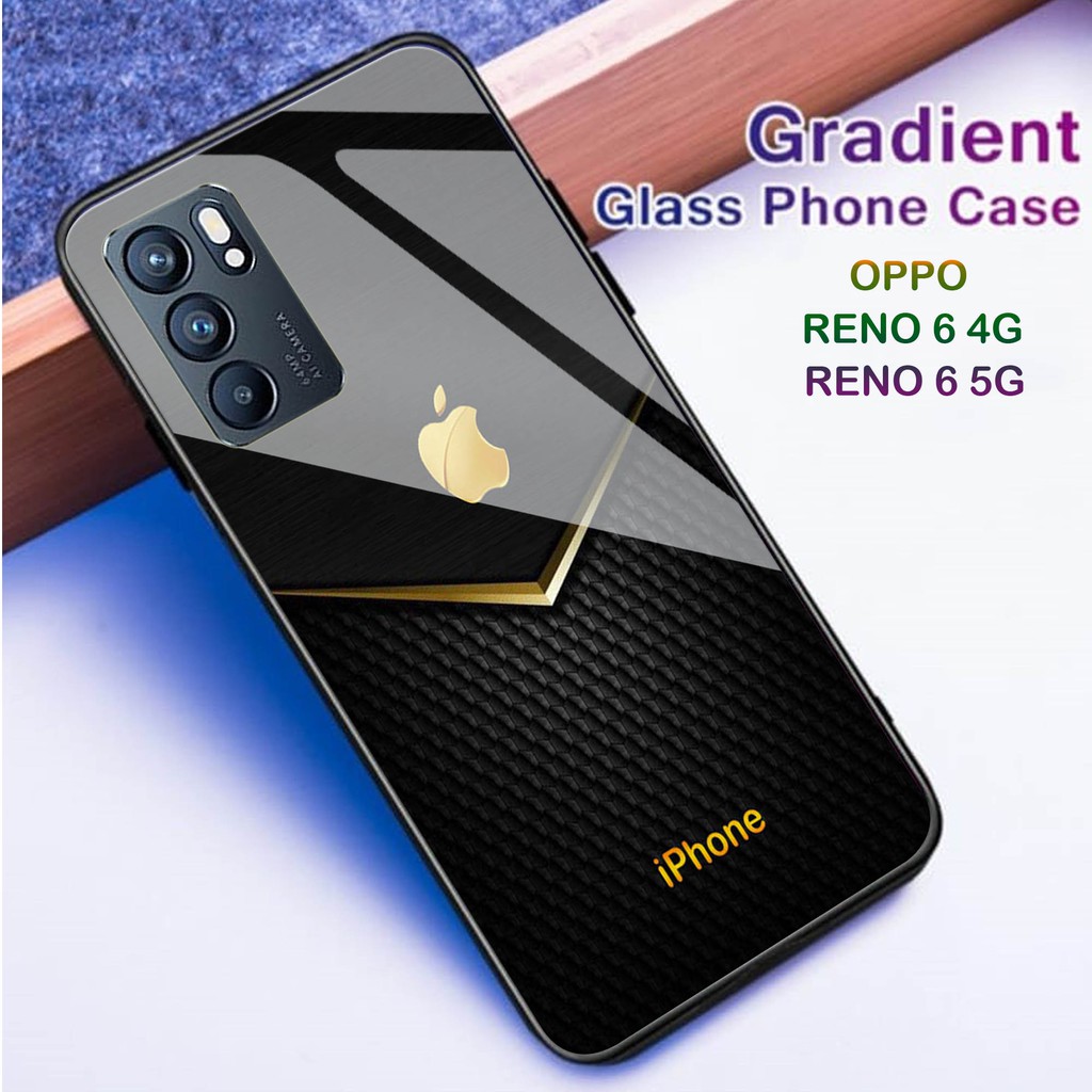[H02] Softcase Kaca Oppo Reno 6 4G/5G - Casing Hp Oppo Reno 6 4G/5G - Case Hp