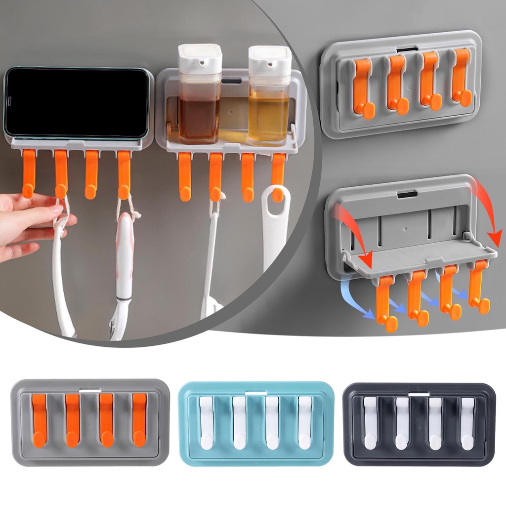 SHENAR - CALYA MINI HOOK - RAK TEMPEL DAPUR - RAK HOLDER KAMAR MANDI, MINI HOOK LIPAT/ BISA TARO HANDPHONE/BUMBU DAPUR/SABUN