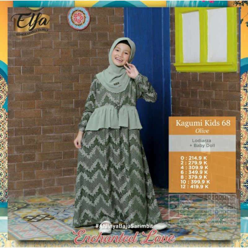 GAMIS ANAK KAGUMI KIDS 68 SARIMBIT KELUARGA ELFA BY ETHICA