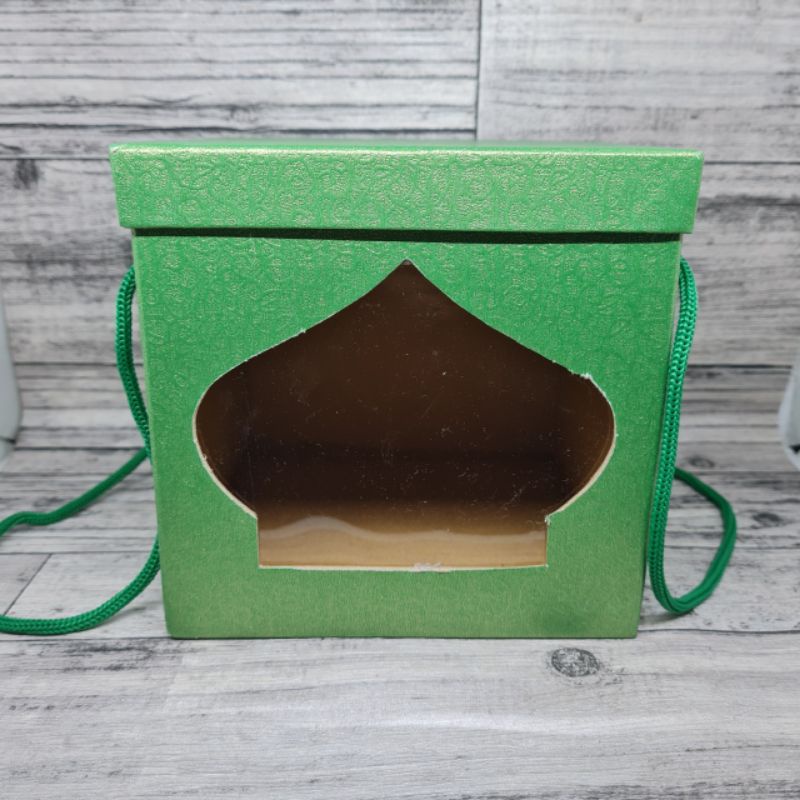 hard Box Idul Fitri 15x15x15cm /  kotak hamper kue kering susun 2 toples