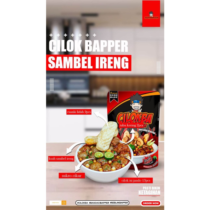 

(READY STOCK) CILOKBA CILOK BAPPER TULANG RANGU SAMBEL IRENG