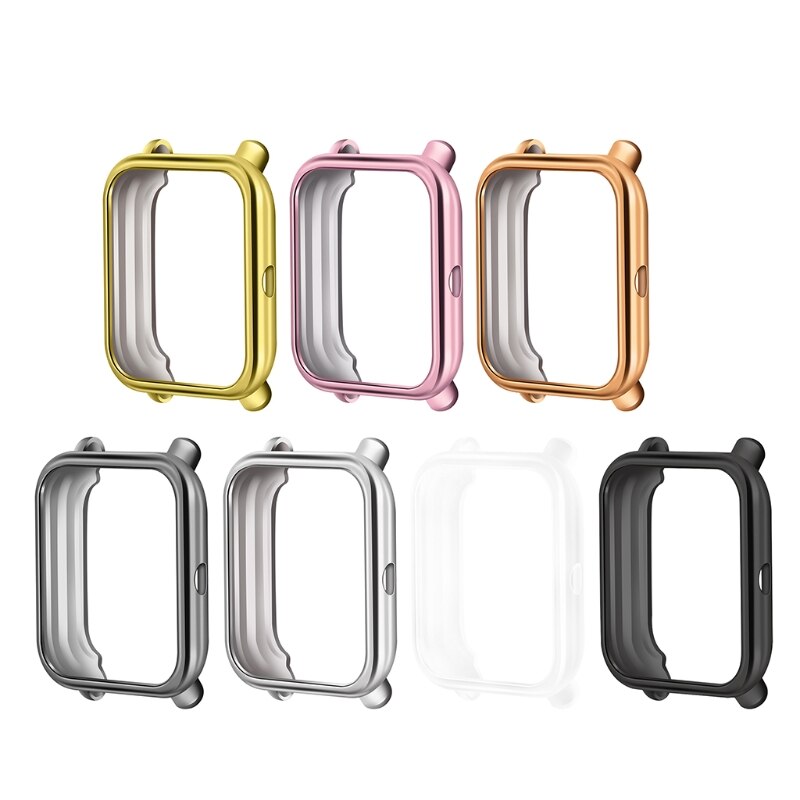 Untuk Huami Amazfit Bip U/Bip U pro/Bip S/Bip S Lite/Bip 1S/Bip Lite Smart Watch Case Lembut Penuh TPU Cover Pelindung Bumper Untuk Amazfit Bip Lite 1S U pro Shell Protector