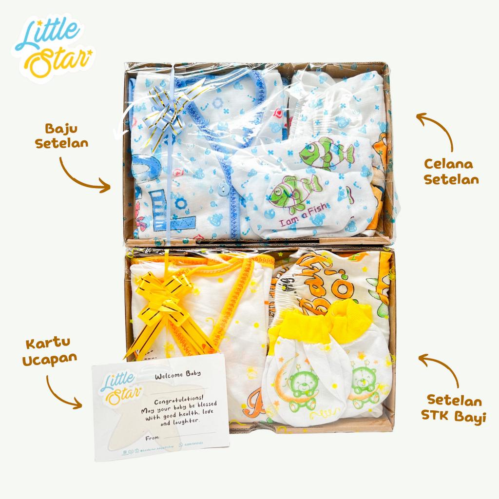 Hampers Bayi Newborn Baby Gift Set Paket Hadiah Parcel Kado Lahiran Setelan Baju Bayi Baru Lahir Unisex