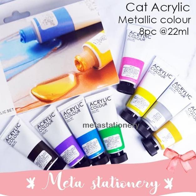 

Cat Acrylic Art Ranger Ndm ( Metallic Colour ) 8 Warna 22Ml