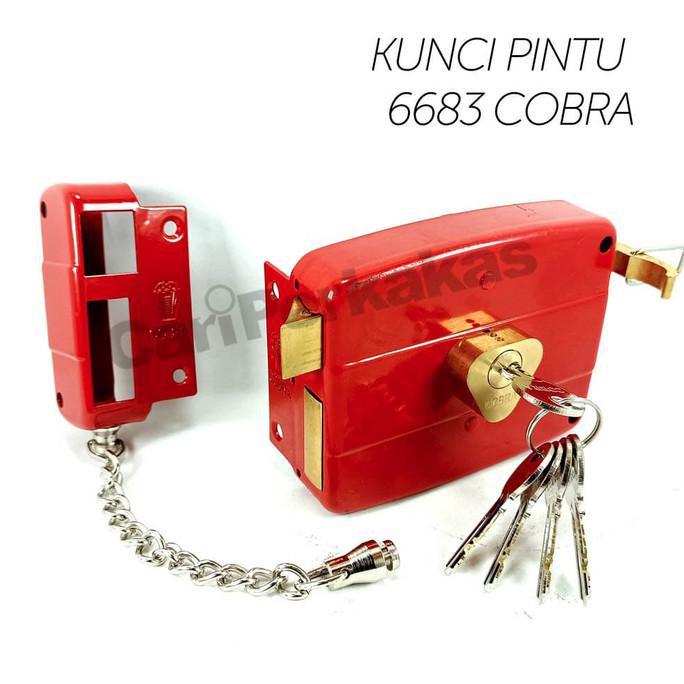 Kualitas Terbaik - Cobra Kunci Pintu Besi 6683 - Kunci Pintu Gerbang Pagar Otomatis