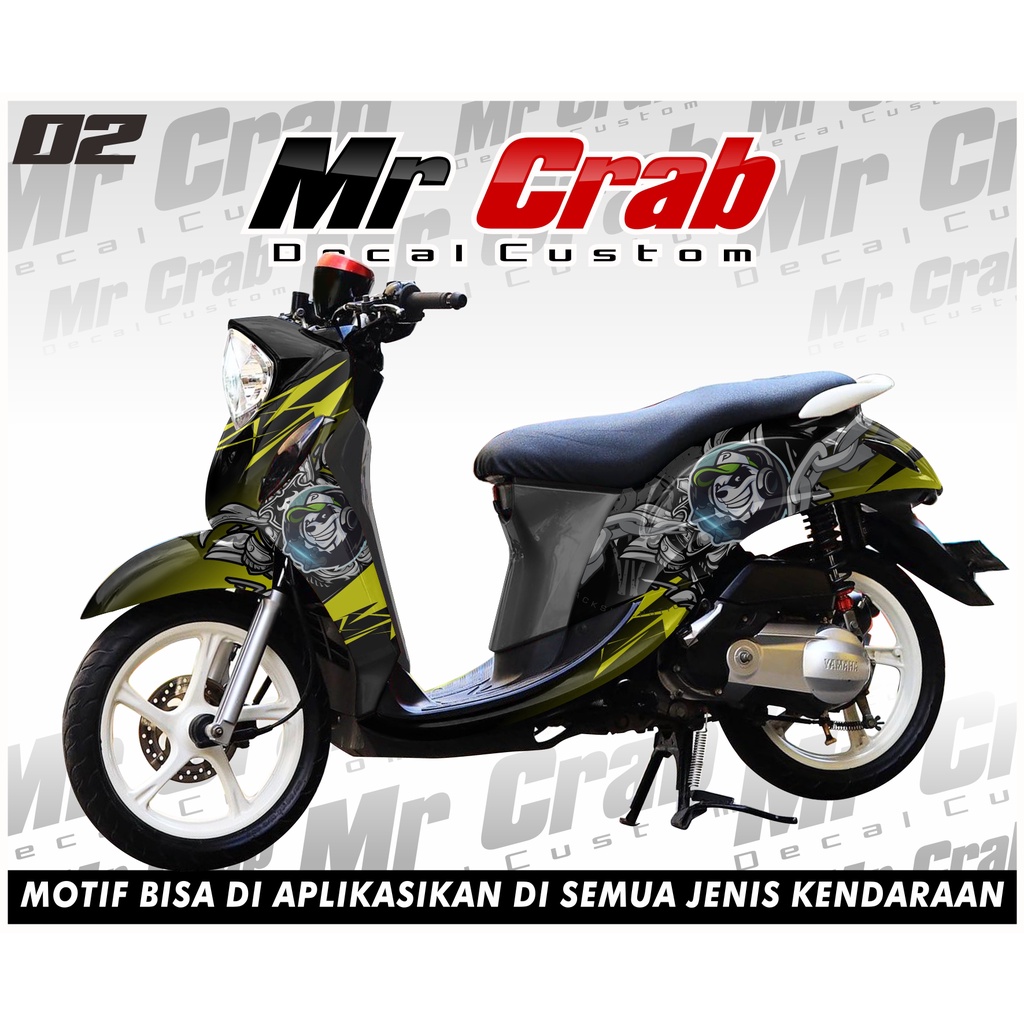 DECAL STICKER MOTOR FINO FULL BODY MOTIF PANDA 02