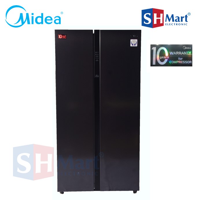 KULKAS MIDEA  SIDE BY SIDE HC-689VB / HC 689 VB LEMARI ES SIDE BY SIDE  HC689VB GARANSI RESMI (Medan)