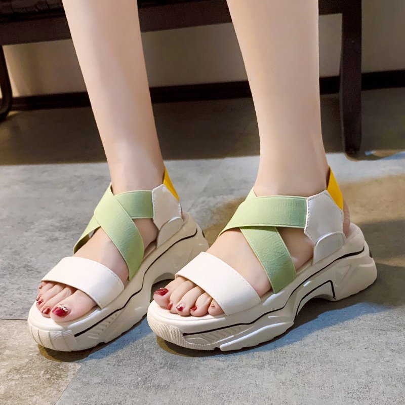 TBIG [COD] Sandal Wedges Tali Wanita HAISTRAP Import Korea Style Santai Wanita Remaja