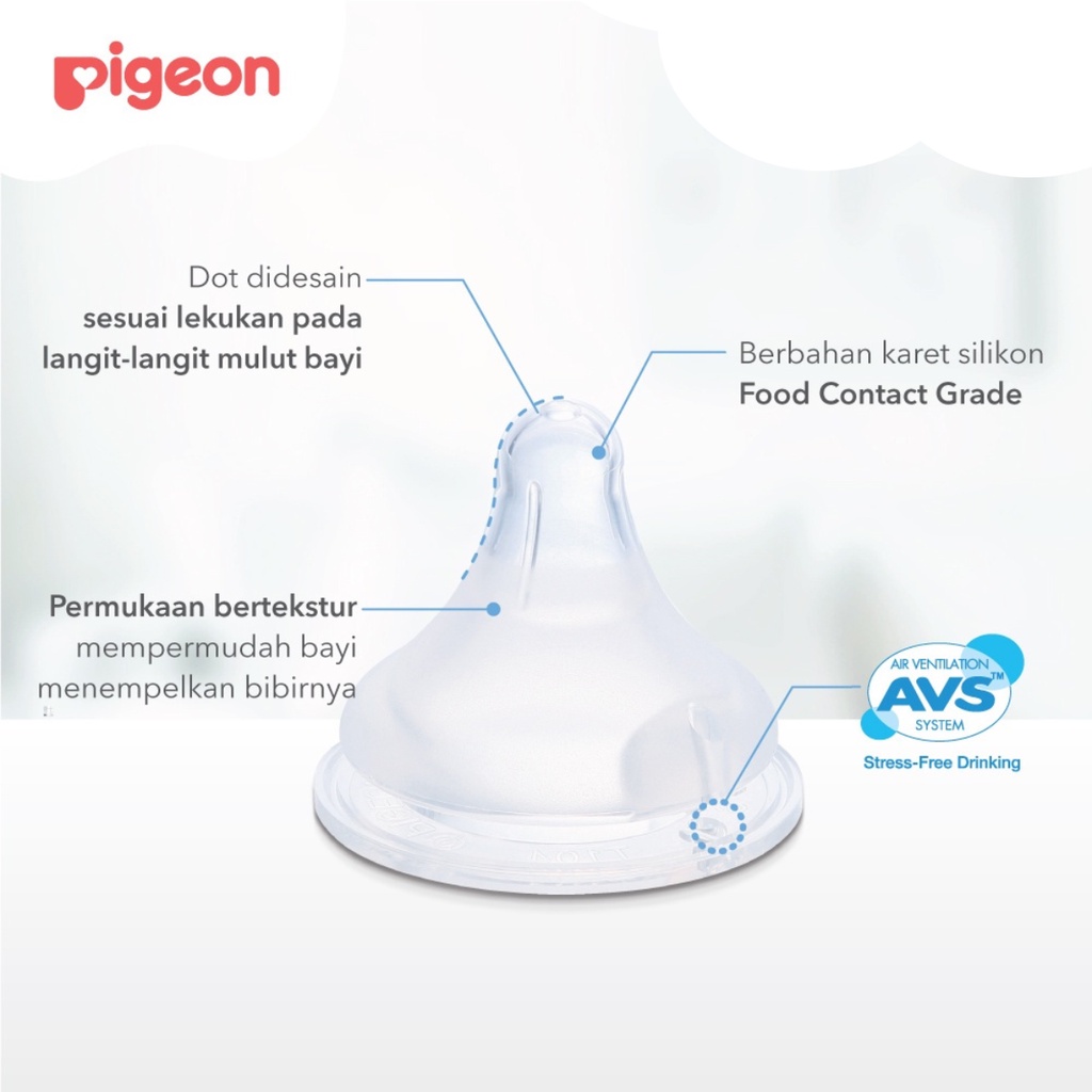 Pigeon SofTouch Peristaltic Plus PP Wide Neck Bottle T-Ester Peach 3m+ Bulan Botol Susu 300ml