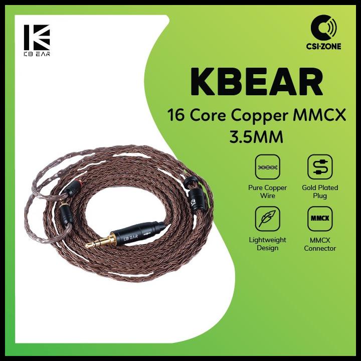 Kbear 16 Core Upgraded Pure Copper Cable - Mmcx