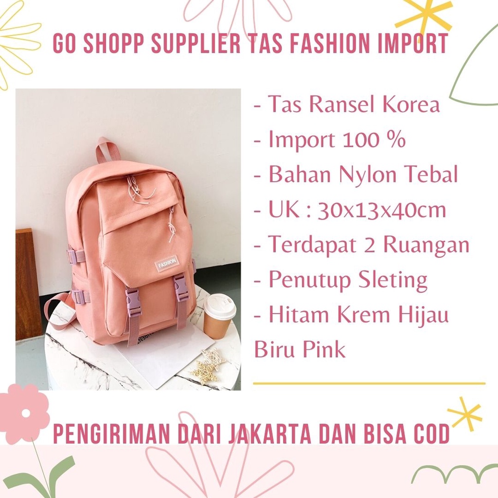 Tas Backpack Import - Tas Ransel Wanita - Tas Wanita Terbaru - Backpack Korea Import - Ransel Korea Wanita Model Terbaru - Ransel Sekolah [BK14]