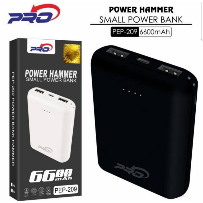 Power Bank Charger Porteble PRO PEP-209 LED 6600MAH