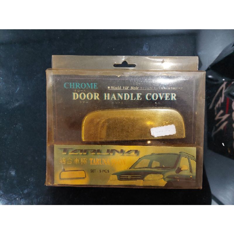 CHOME DOOR HANDLE COVER HANDEL PINTU KROM SET 5PCS MOBIL DAIHATSU TARUNA BARU NOS NEW OLD STOCK AKSE