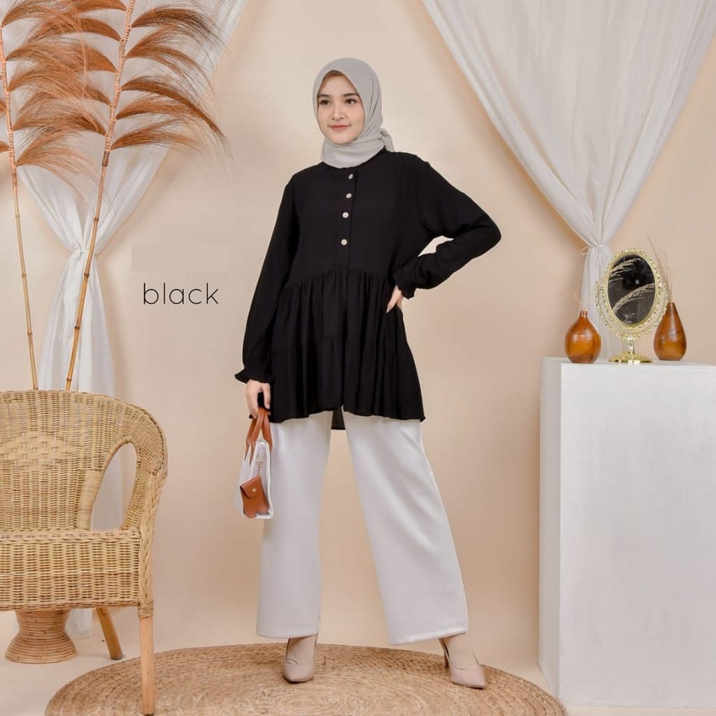 DISKON PAMELA BLOUSE - blouse wanita / blouse kekinian / blouse cantik / simple blouse / blouse polos