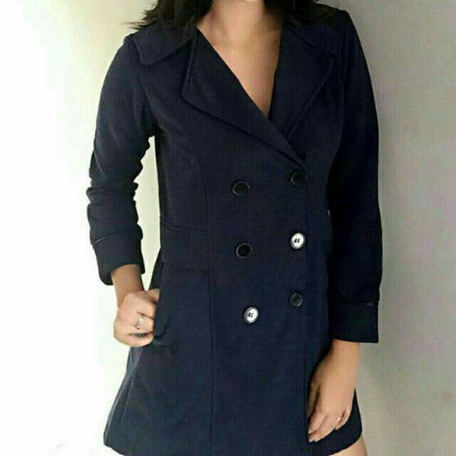 WINTER COAT Jessie Navy - JAKET KOREA Jessie Navy