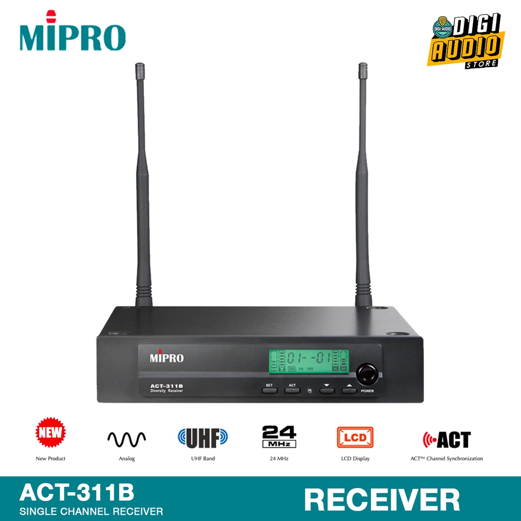 Wireless Receiver Microphone MIPRO ACT-311B - ACT311B - ACT-3 Series - Receiver Only ACT 311B